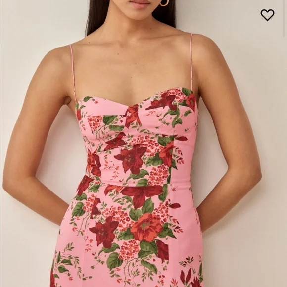 reformation juliette dress pink Second-Hand Reformation Pink Dress UK 12